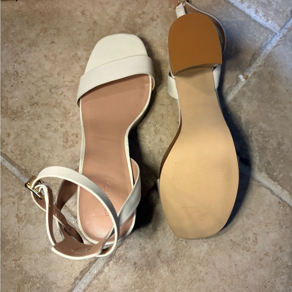 New Nordstrom Women’s Block‎ Heel Platform Sandals Summer Y2K Vacation - Picture 6 of 10